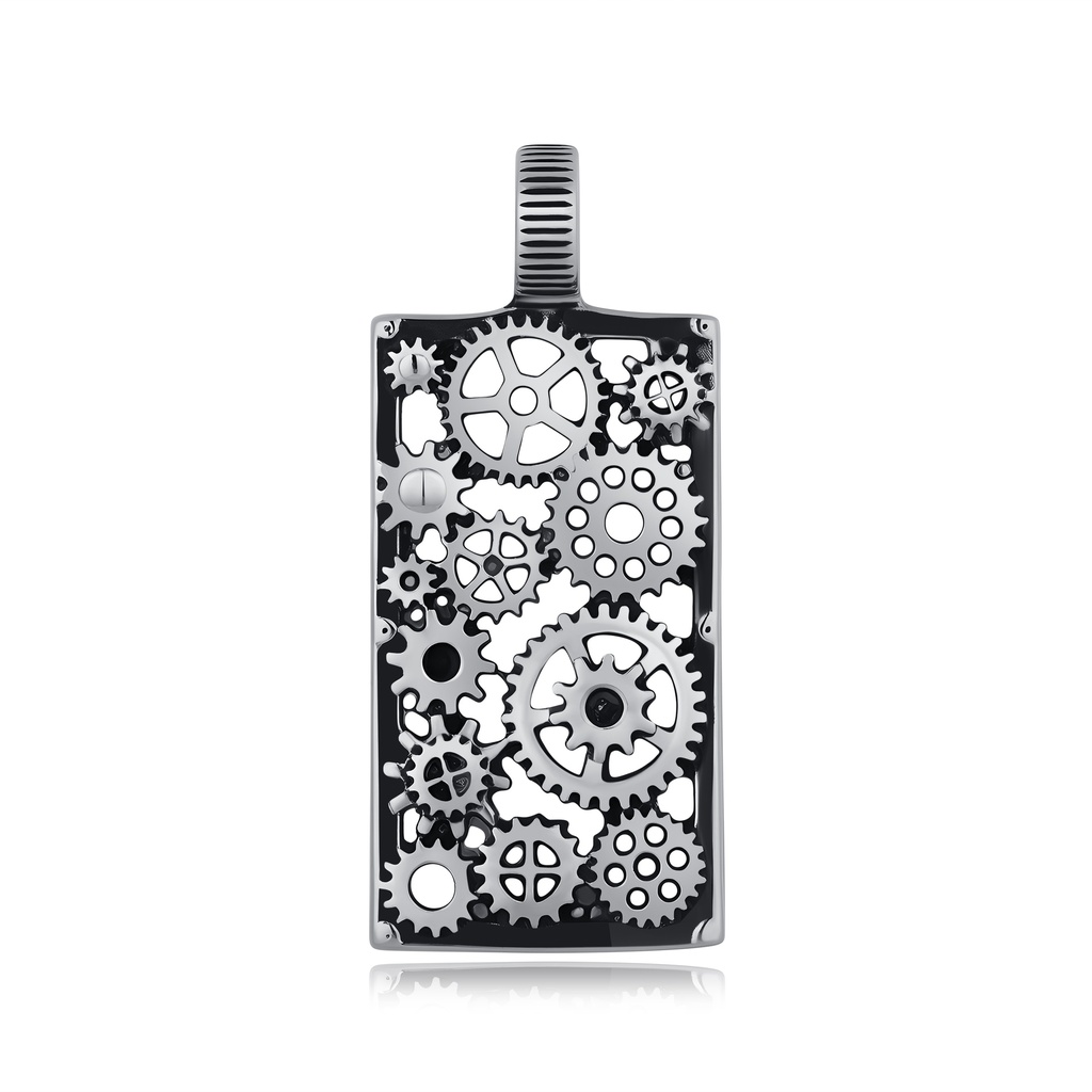 Steampunk Gear Pendant with Mechanical Design Motif