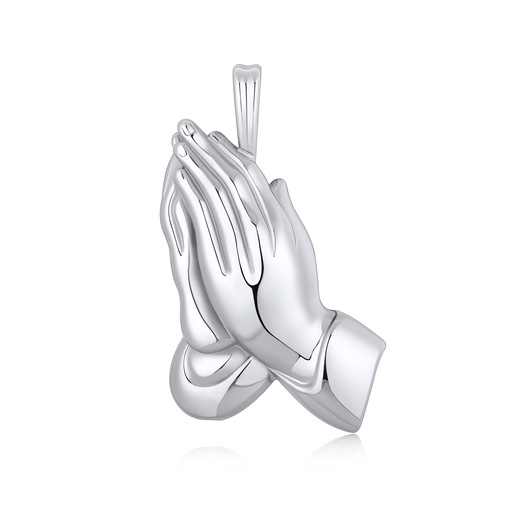 [DJ01P0020] Praying Hands Stainless Steel Pendant Faith Spiritual Symbol Jewelry