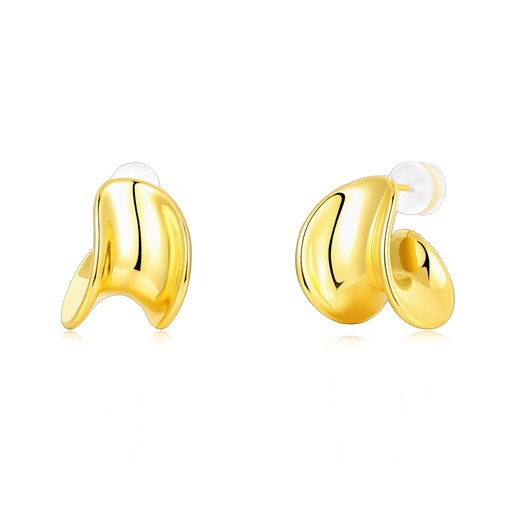 Contemporary Abstract Gold Earrings for Artistic Fashion Statements