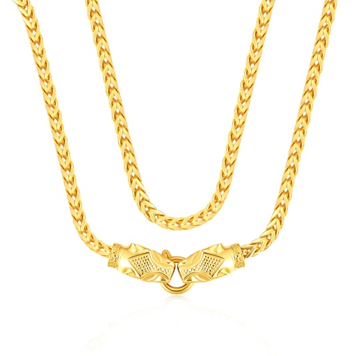 Vintage Compass Pendant Double-Layer Stainless Steel Necklace