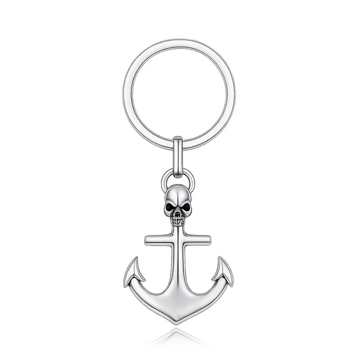 Skull Anchor Stainless Steel Pendant for Punk Nautical Fashion