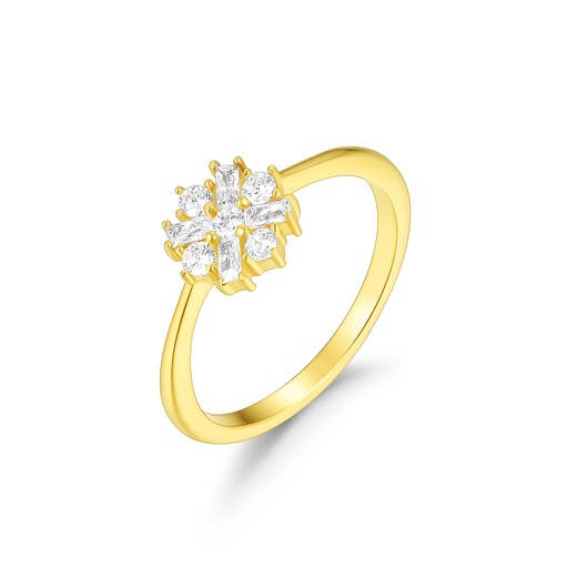 Elegant Heart and Triangle Open Ring in Stainless Steel