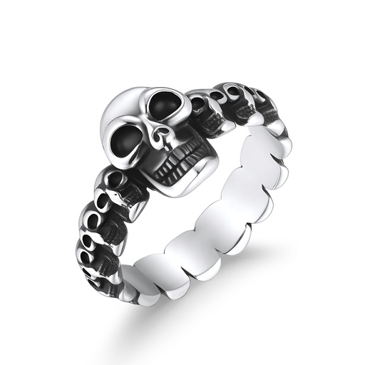 Stainless Steel Skull Ring with Gothic Punk Rock Style
