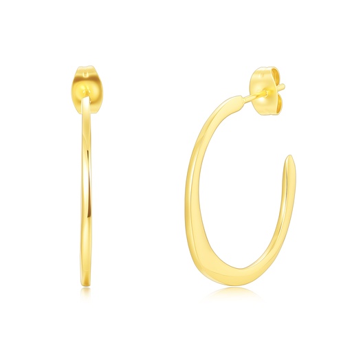 Classic Gold Stainless Steel Hoop Earrings with Timeless Minimalist Style