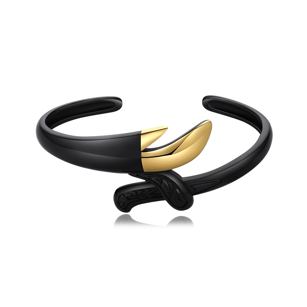 Black Gold Claw Open Cuff Bracelet Stainless Steel Design