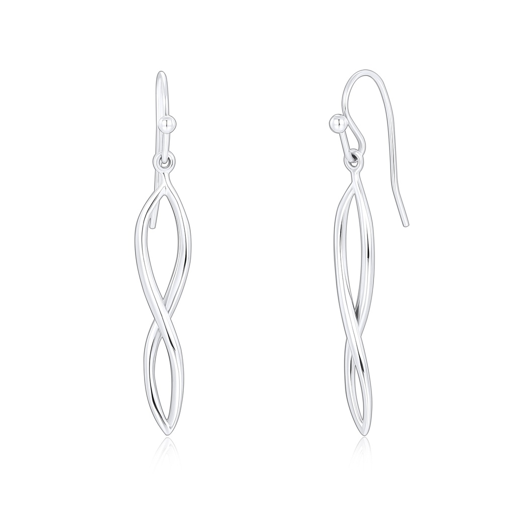 Elegant Stainless Steel Twisted Drop Earrings with Minimalist Modern Design
