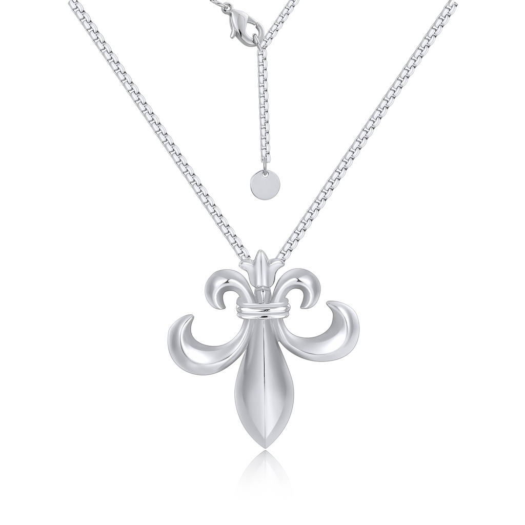 Fleur-de-Lis Stainless Steel Pendant for Elegant Daily Statement Style