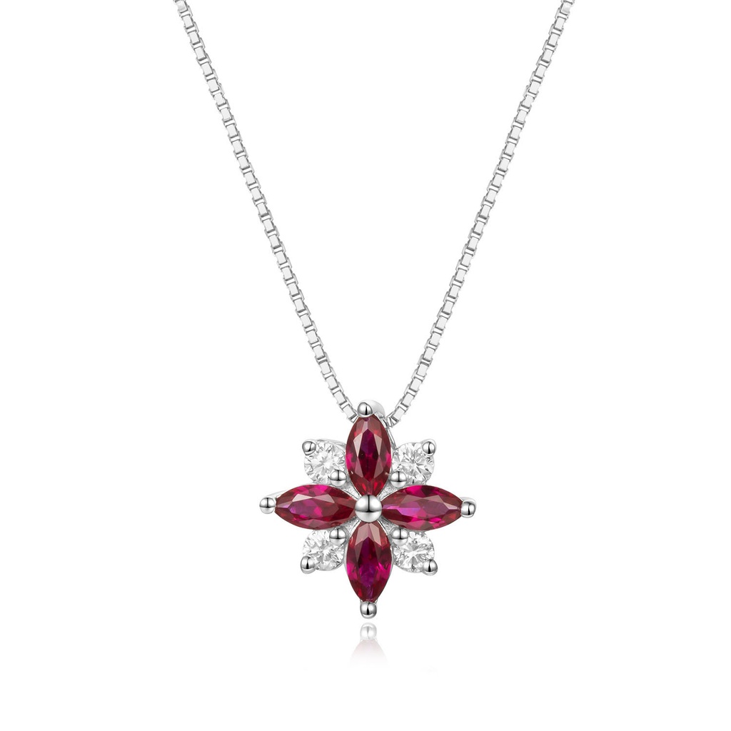 Floral Radiance Pendant Necklace