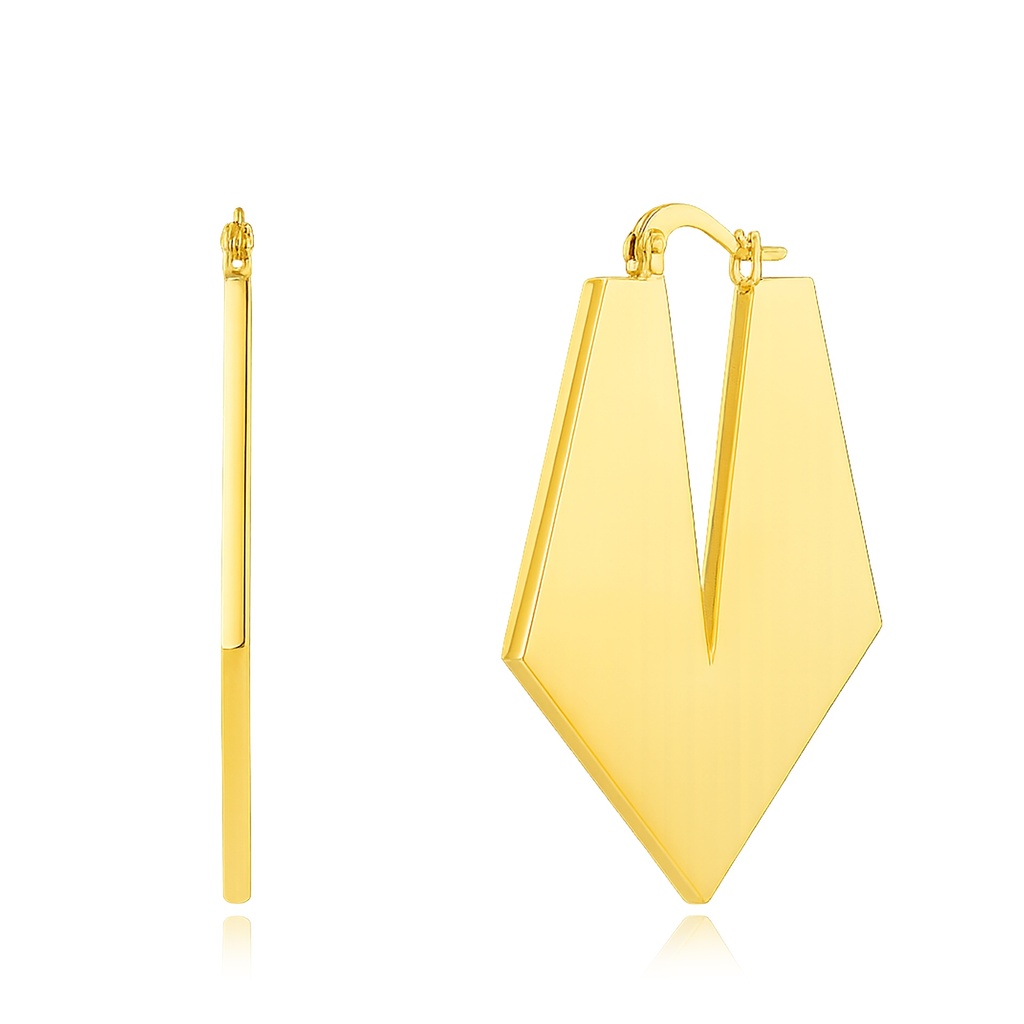 Geometric Gold Stainless Steel Statement Earrings for Bold Modern Style