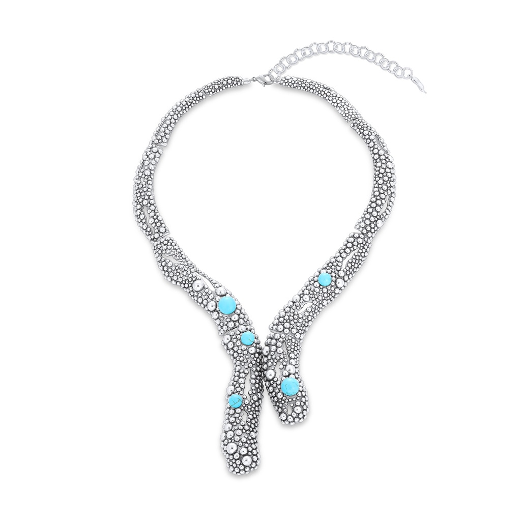 Bohemian Brass Necklace – Handcrafted Earthy Elegance