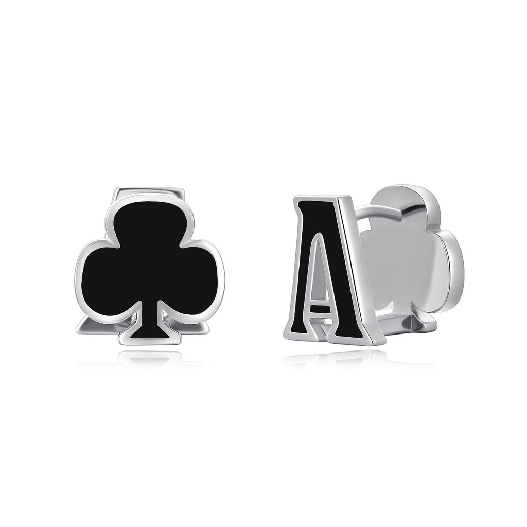 Ace of Clubs Playing Card Studs, Cool Statement Earrings Design