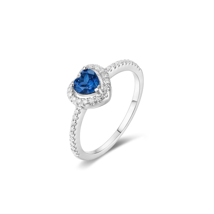 Hearts of Blue Serenity Ring