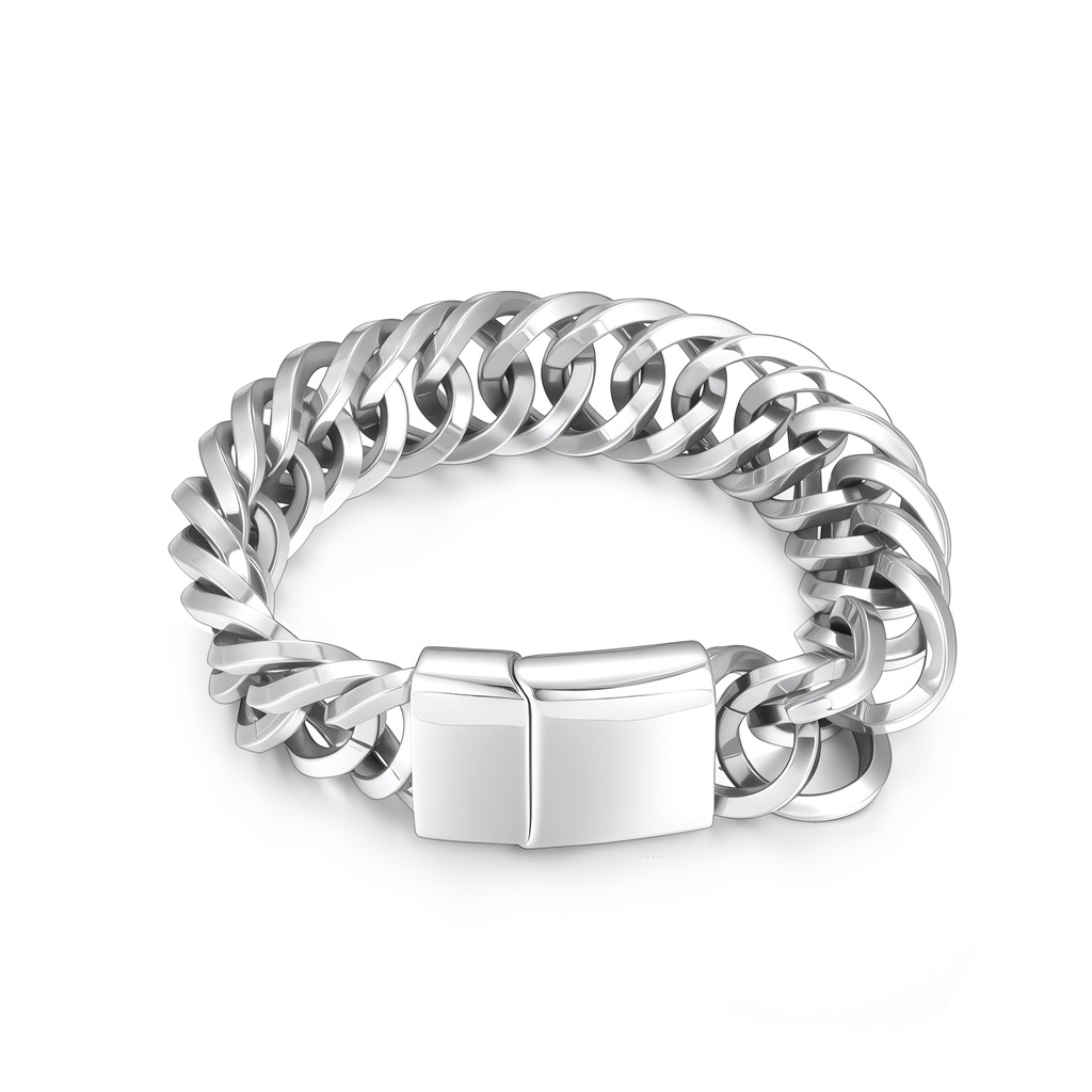 Heavy Duty Stainless Steel Curb Chain Bracelet for Bold Style