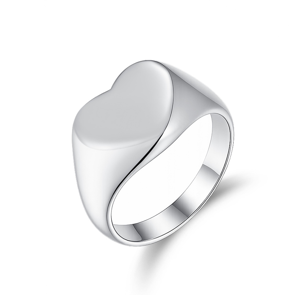 Minimalist Stainless Steel Heart Ring – Modern Love Statement Jewelry