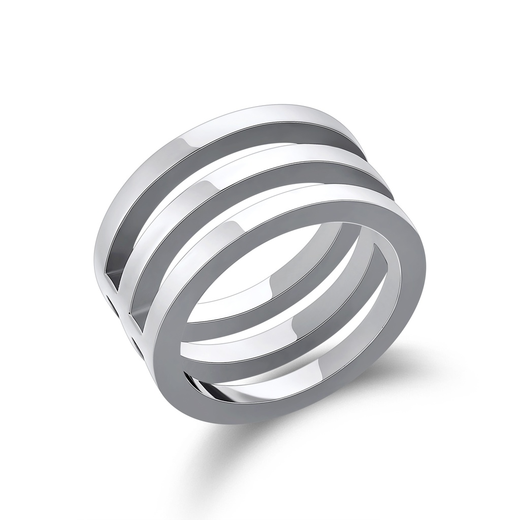 Minimalist Triple-Band Steel Ring