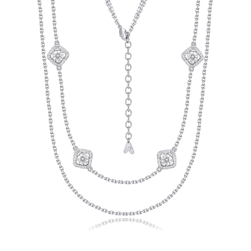 Modern Chic Rod Pendant Necklace with Draped Chain Detail