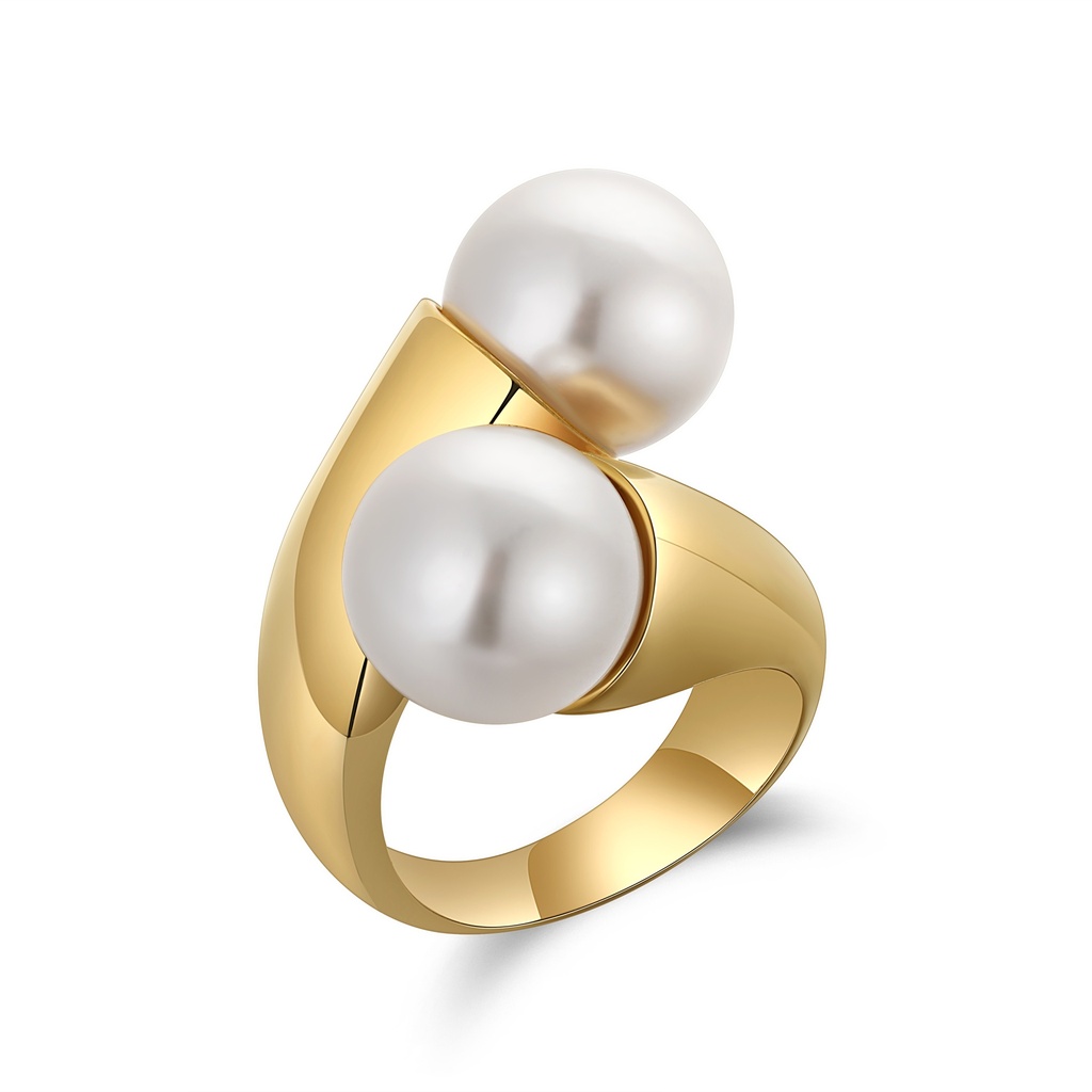 Pearl Gold Bold Ring