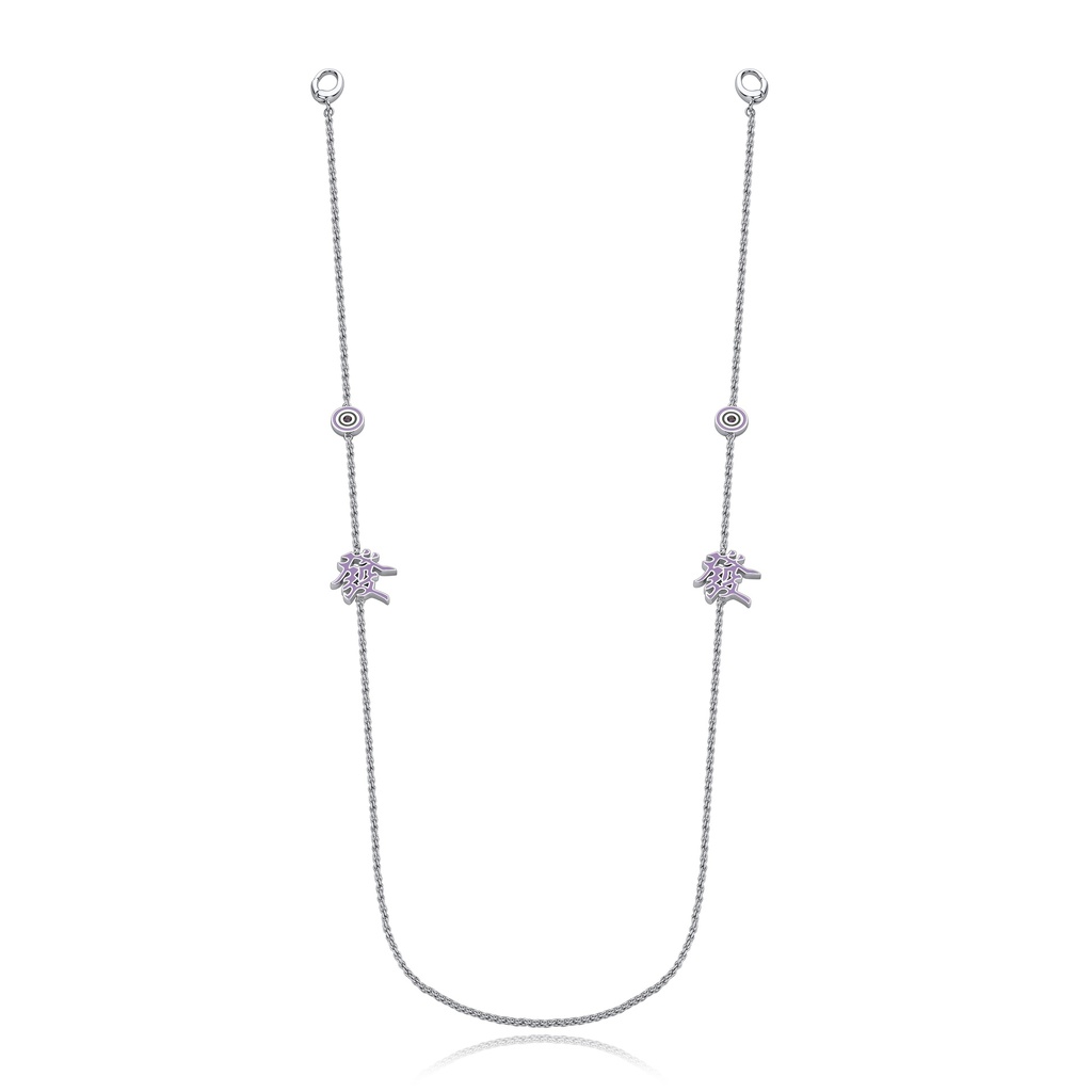 Silver Evil Eye and Hamsa Charm Brass Necklace