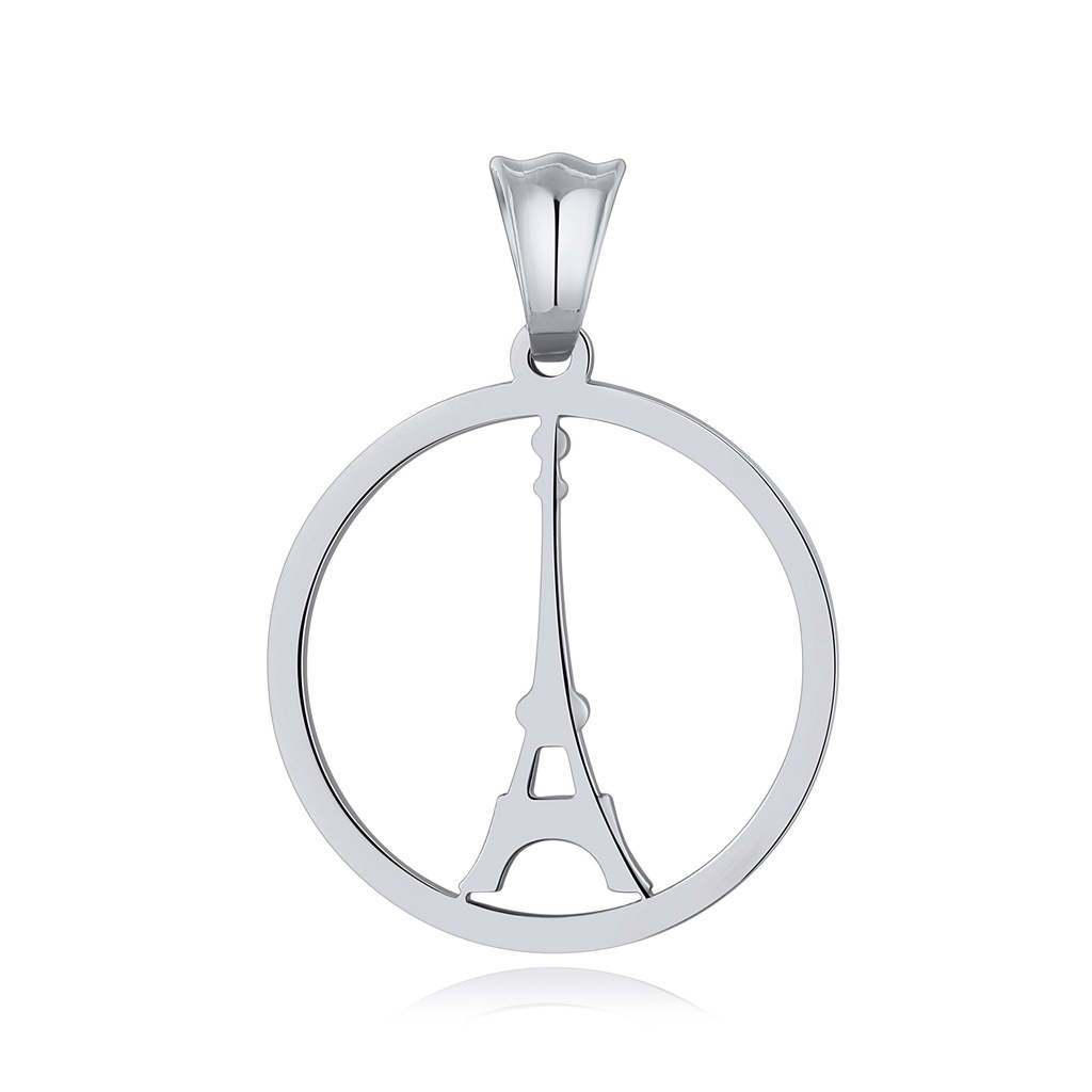 Sleek Eiffel Tower Stainless Steel Pendant for Paris Lovers