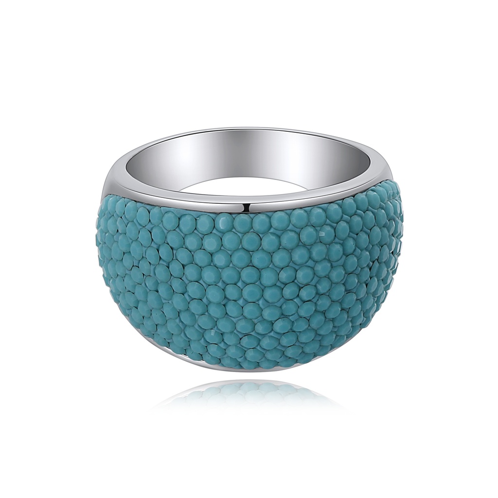Bold Turquoise Textured Dome Ring