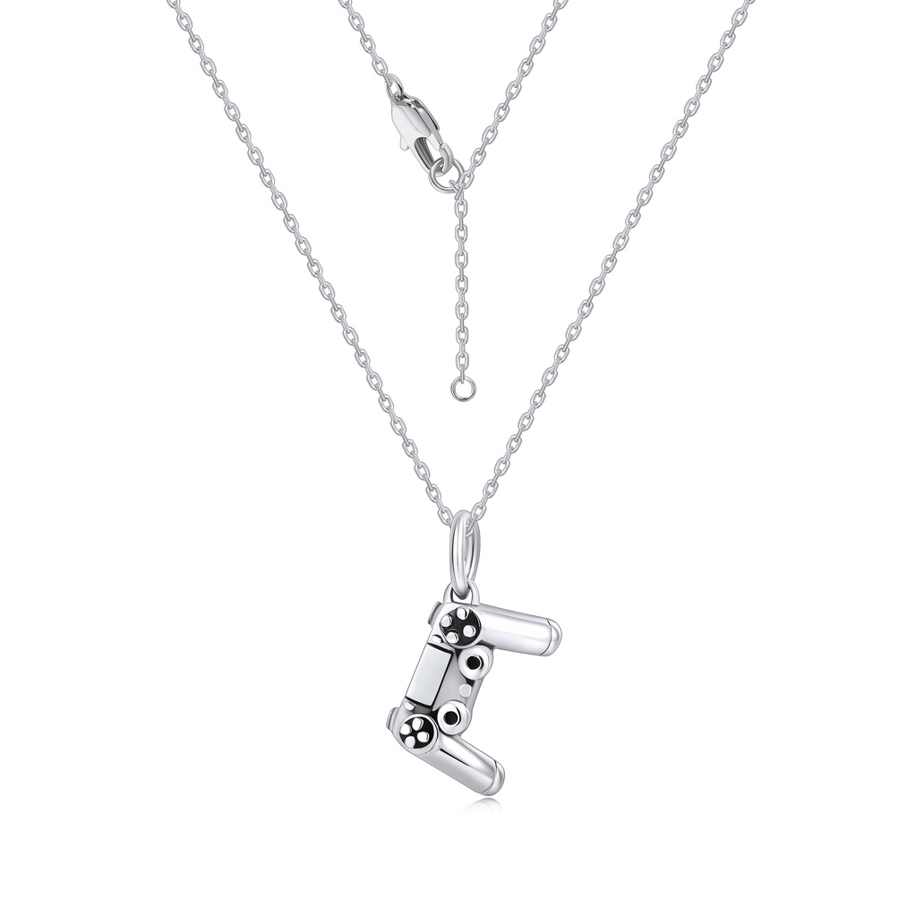Stainless Steel Gamer Pendant Necklace with Game Controller Design