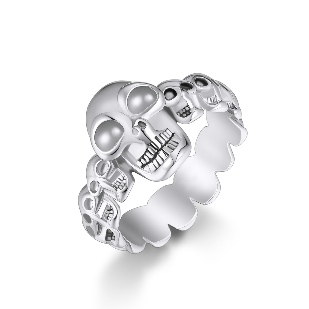 Stainless Steel Skull Ring Punk Rock Gothic Biker Jewelry
