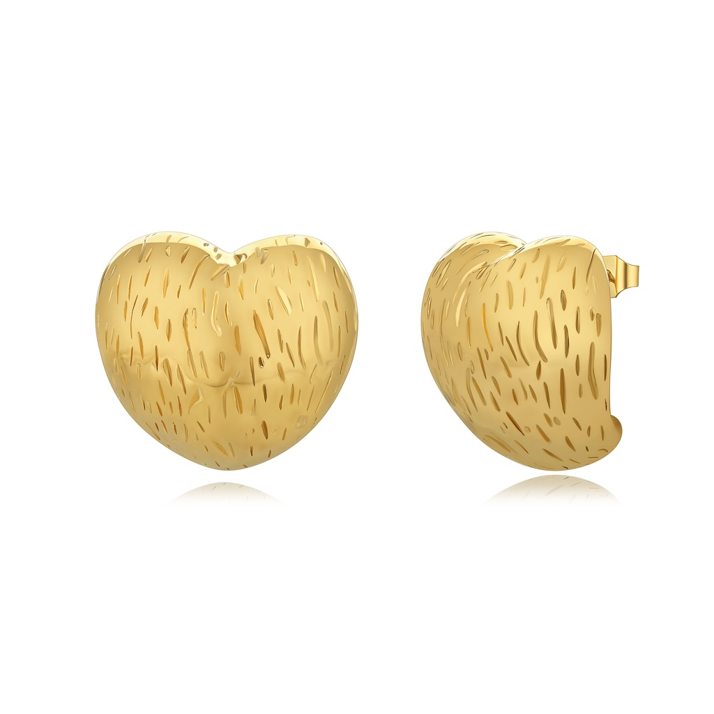 Textured Teardrop Spiral Dangle Earrings in Gold Finish