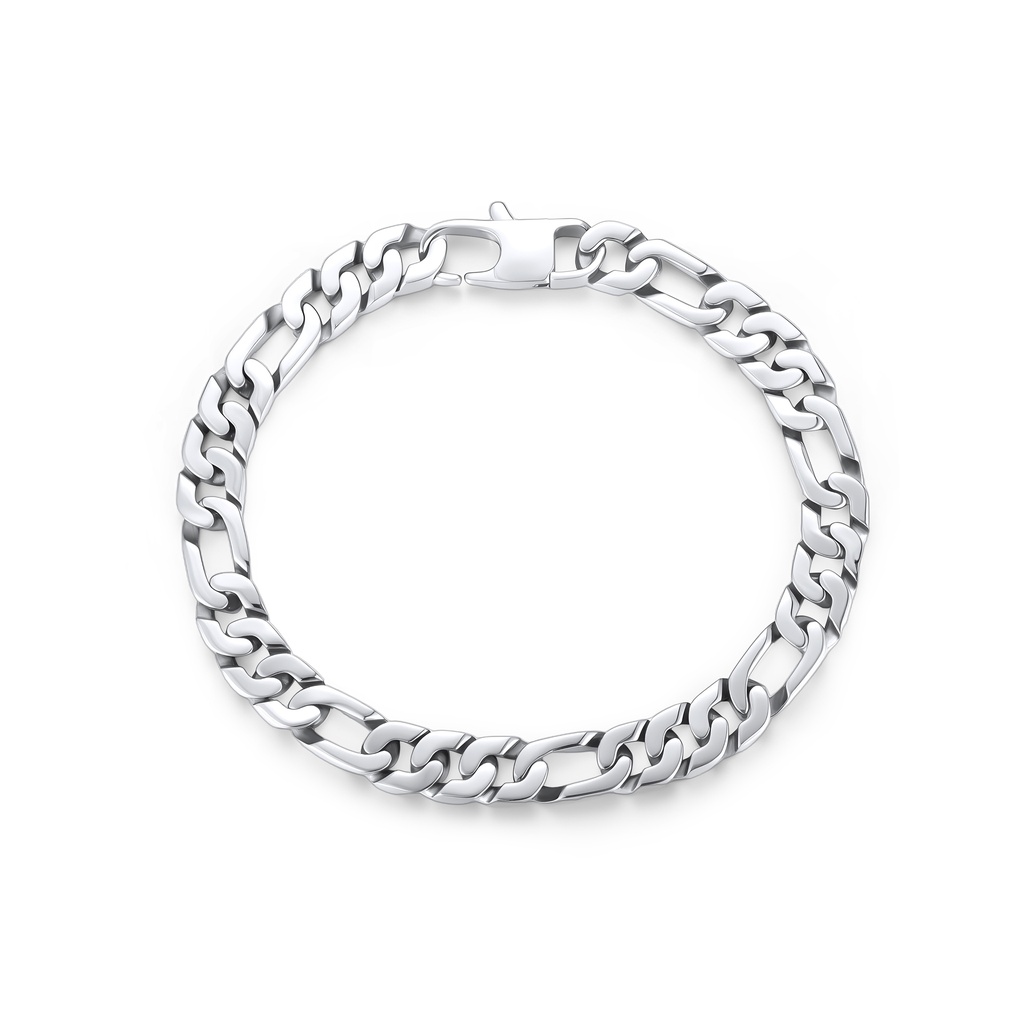 Timeless Silver Cuban Link Bracelet with Sleek Modern Appeal