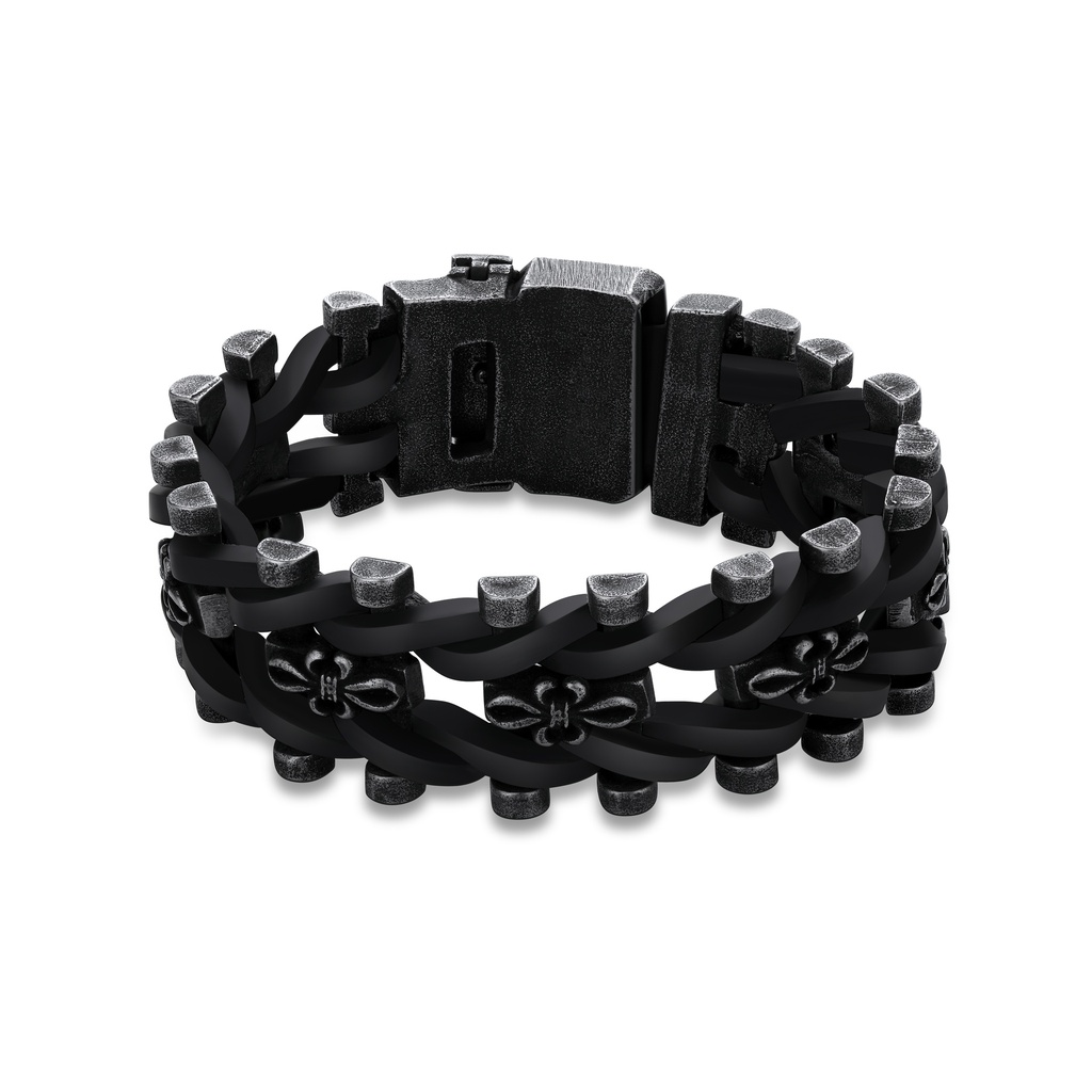 Unisex Bold Industrial Stainless Steel Rope Chain Bracelet