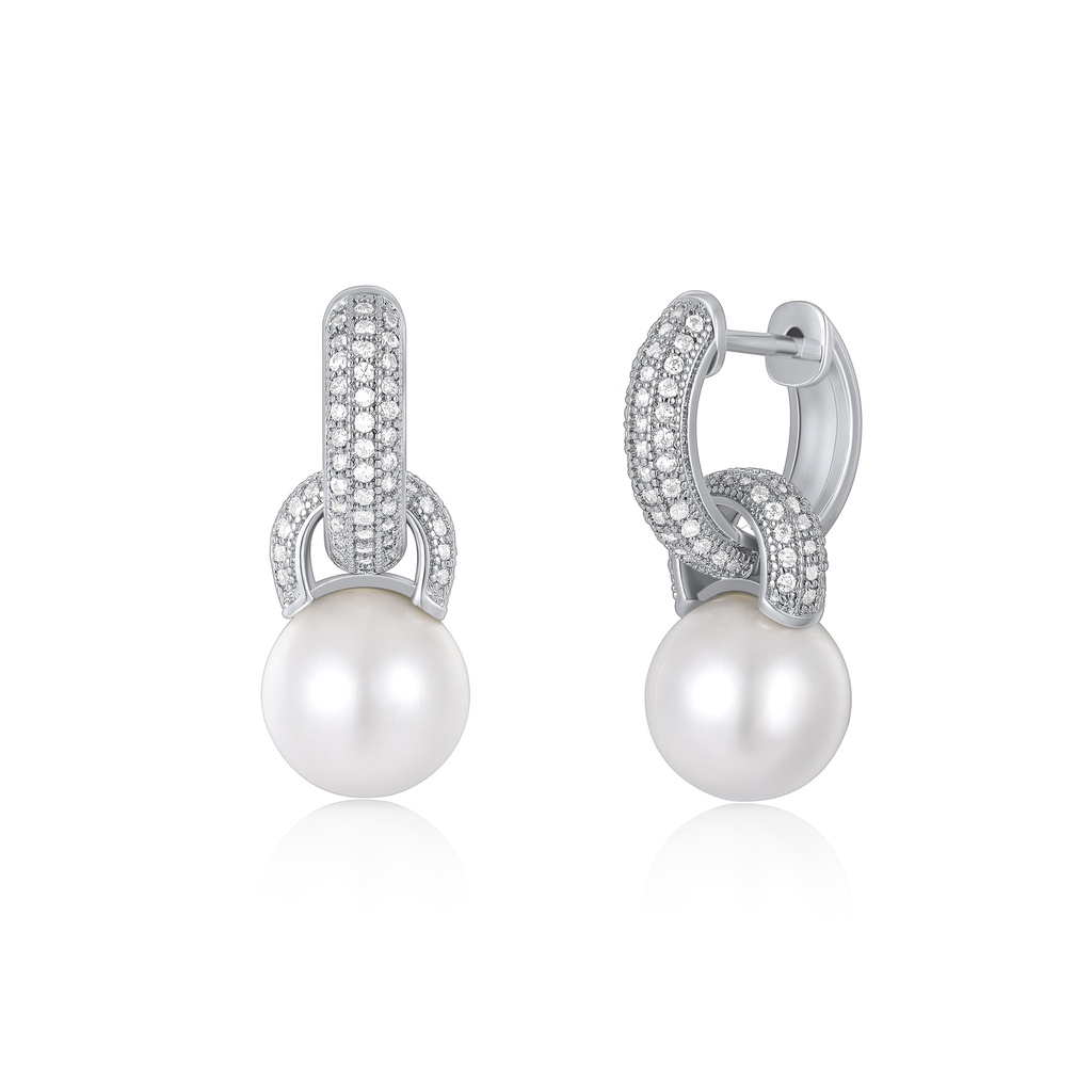 Vintage-inspired silver hoops with delicate filigree floral detailing