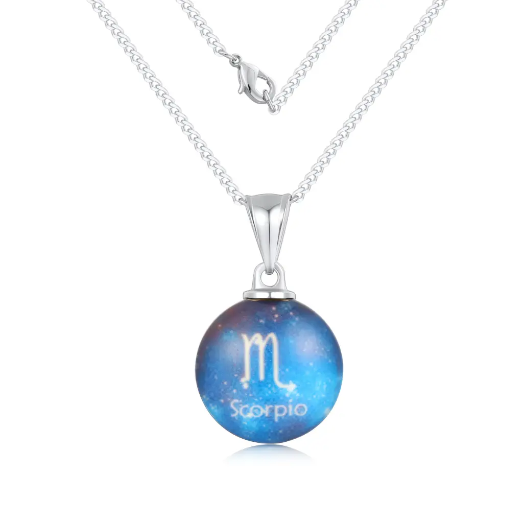 Premium Celestial Scorpio Galaxy Pendant Necklace – Mystical Zodiac Statement Jewelry（DJ01N0241）