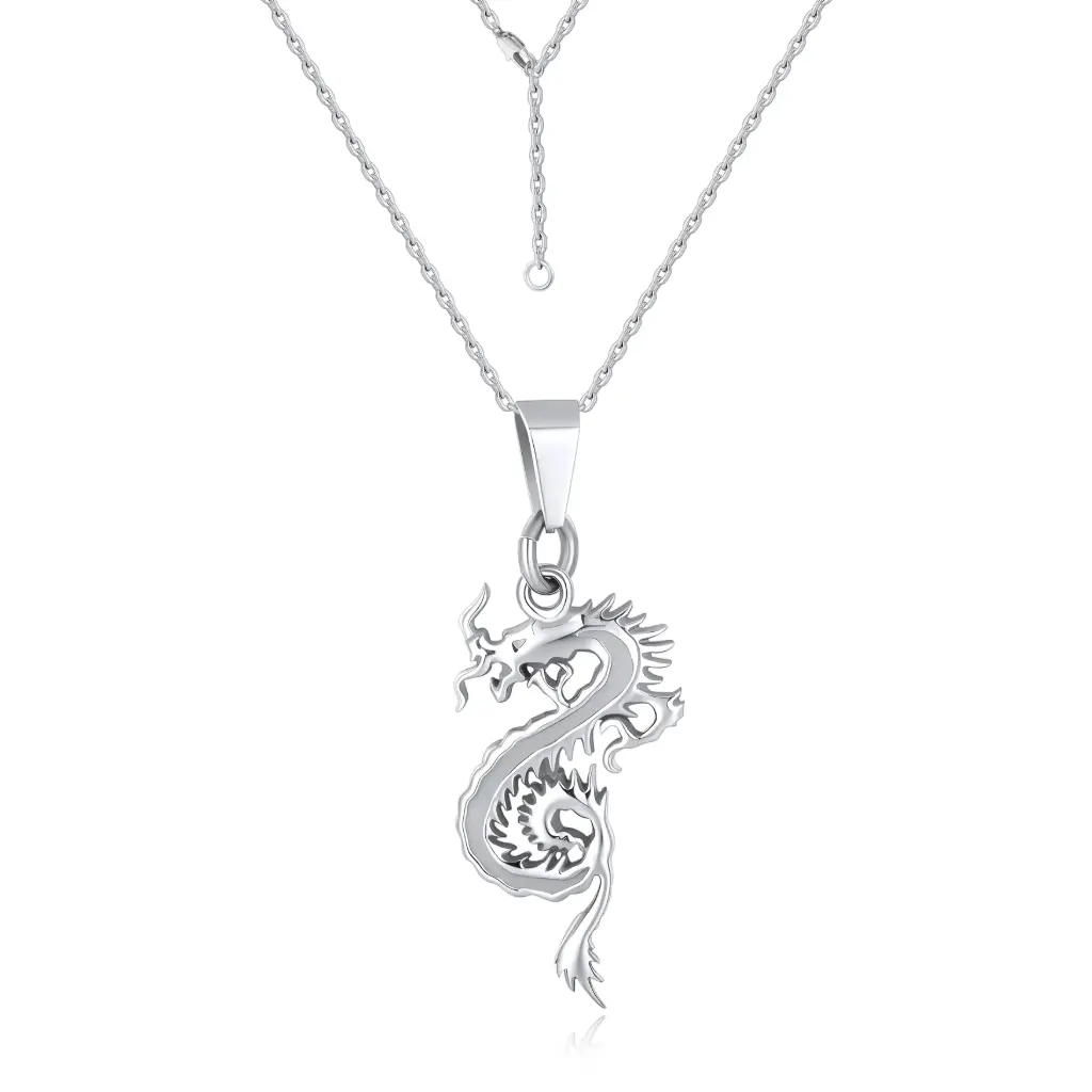 Symbolic Dragon Pendant Necklace – European & American Style Jewelry（DJ01N0283）