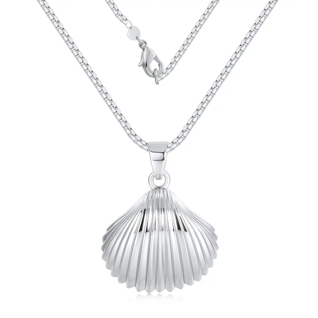 Elegant Shell Motif Keepsake Pendant DJ01N0354