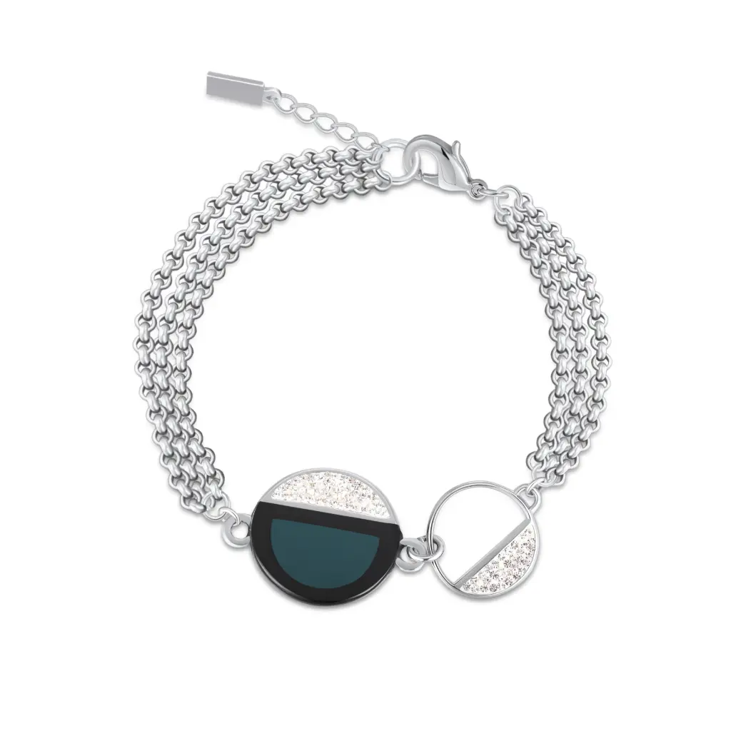 Modern Layered Circle Bracelet | Custom 925 Silver Jewelry Manufacturer | Jinyi Jewelry DJ01B0376
