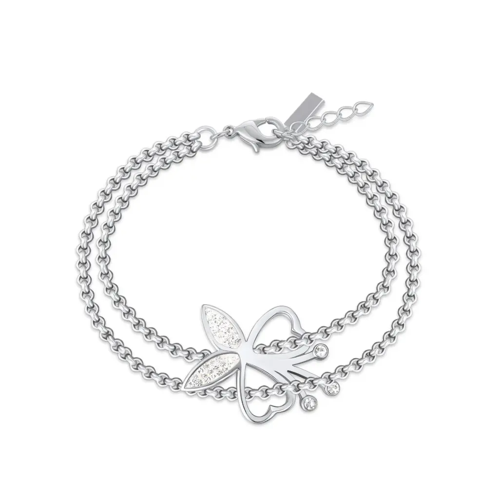 Elegant Butterfly Motif Silver Bracelet | Custom Jewelry Manufacturer | Jinyi Jewelry DJ01B0377