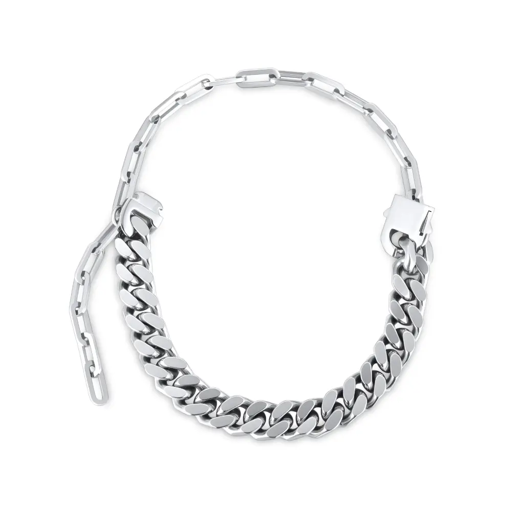 Premium Mixed-Link Chain Necklace | Custom 925 Silver Jewelry Manufacturer | Jinyi Jewelry DJ01B0380