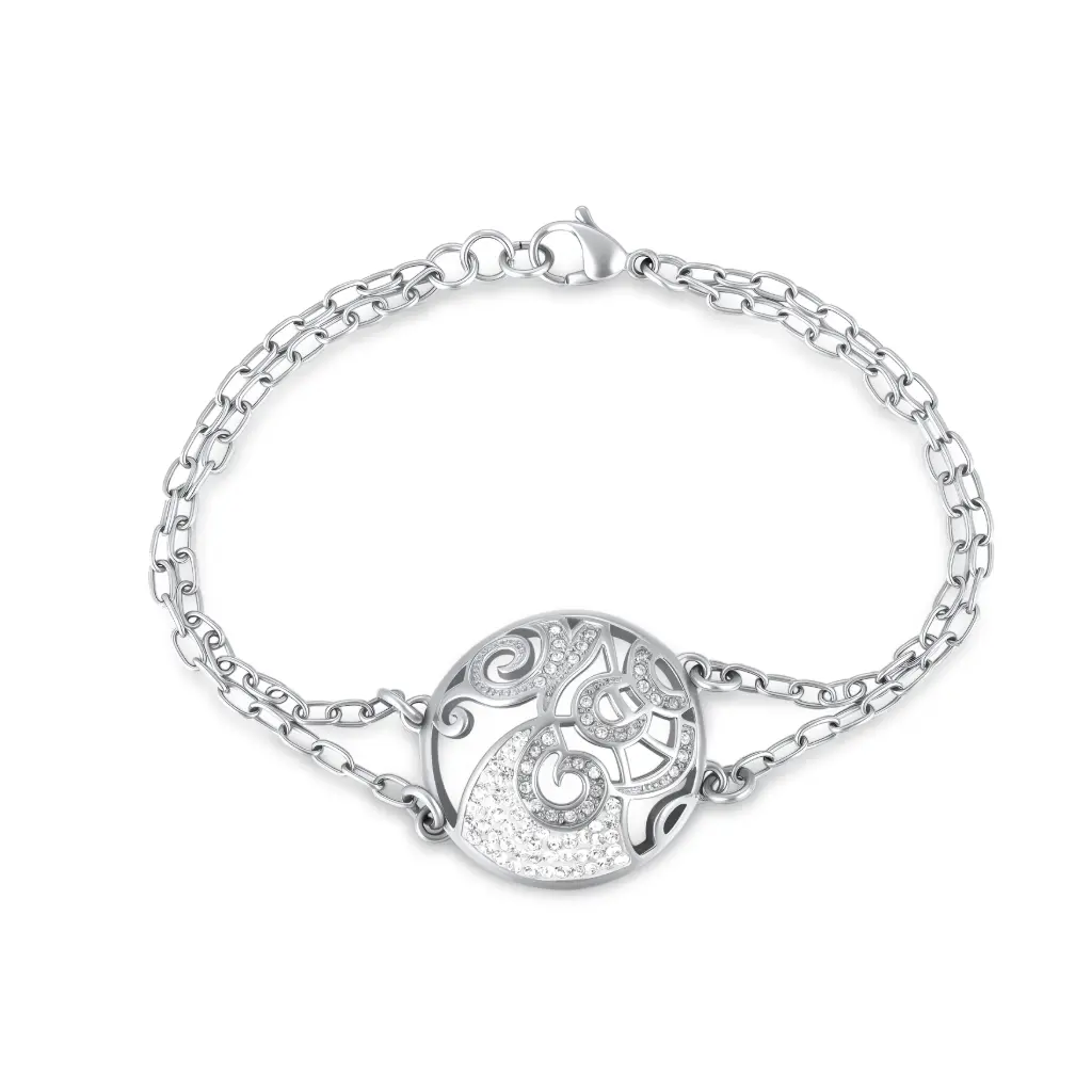 Elegant Geometric Crystal Bracelet | Premium Custom 925 Silver Jewelry Manufacturer | Jinyi Jewelry DJ01B0382