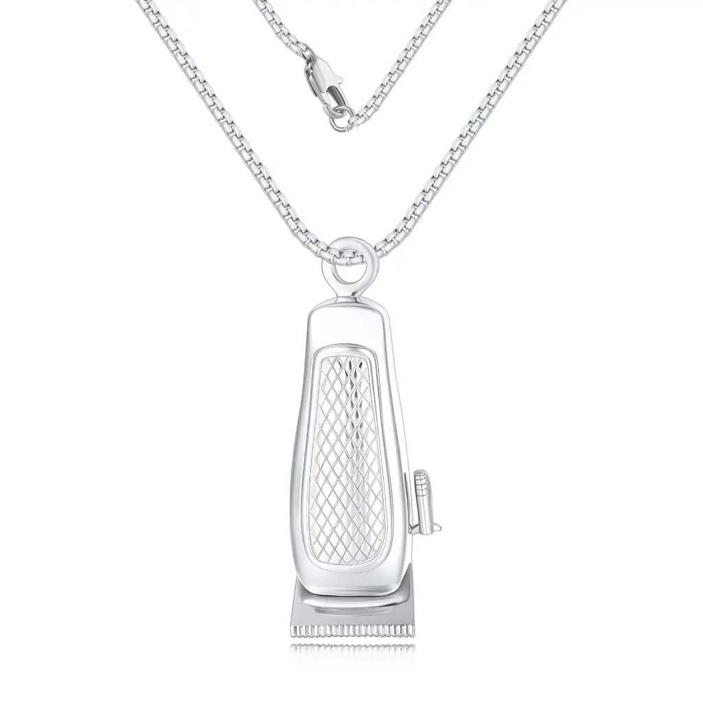 Premium Hair Clipper Pendant Necklace | Custom 925 Silver Jewelry Manufacturer | Jinyi Jewelry DJ01N0395