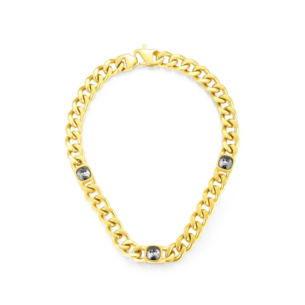 Premium Gold-Plated Chain Necklace | Custom Jewelry Manufacturer | Jinyi Jewelry DJ01N0396-1