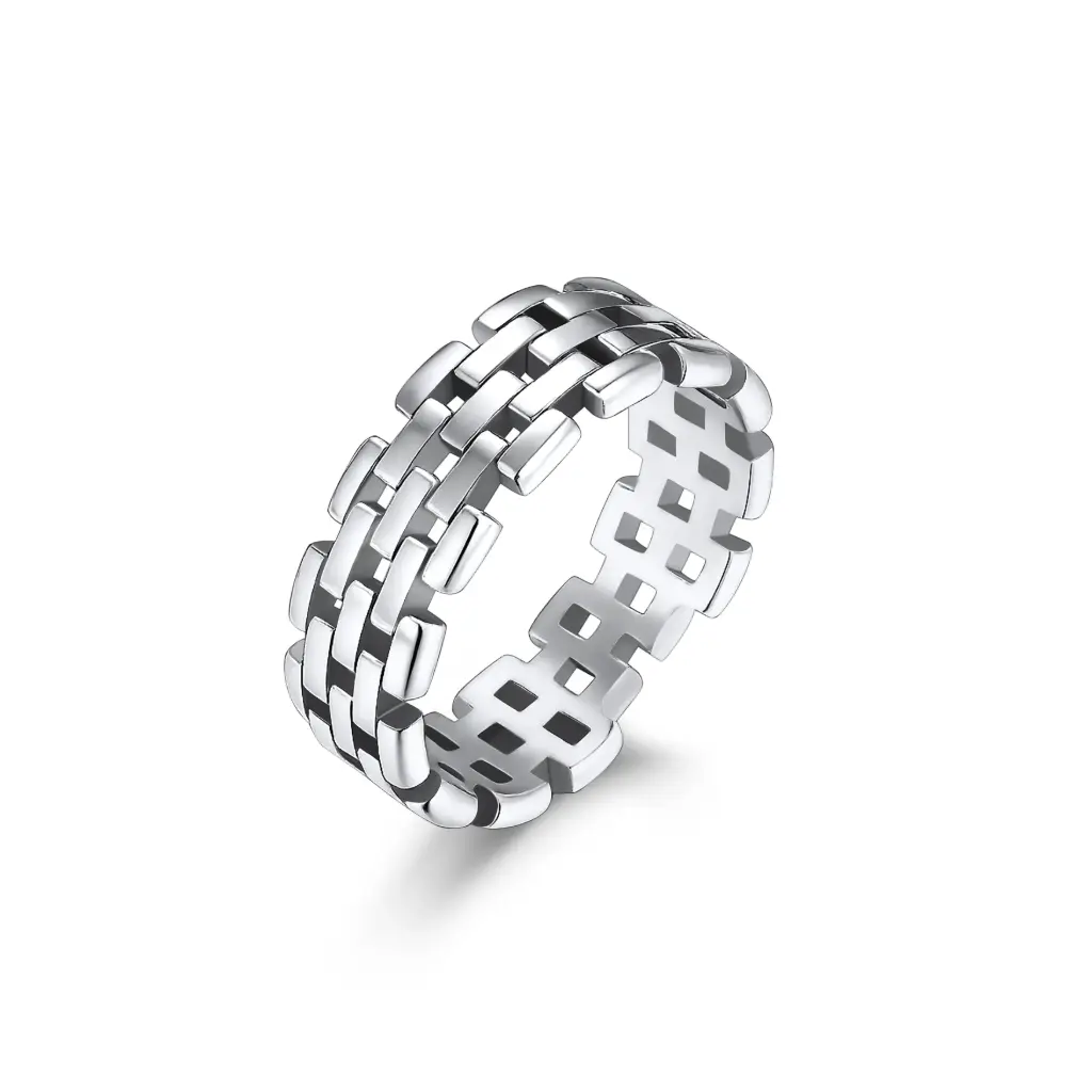Premium Watch-Link Style Band Ring | Custom Jewelry Manufacturer | Jinyi Jewelry DJ01R0135