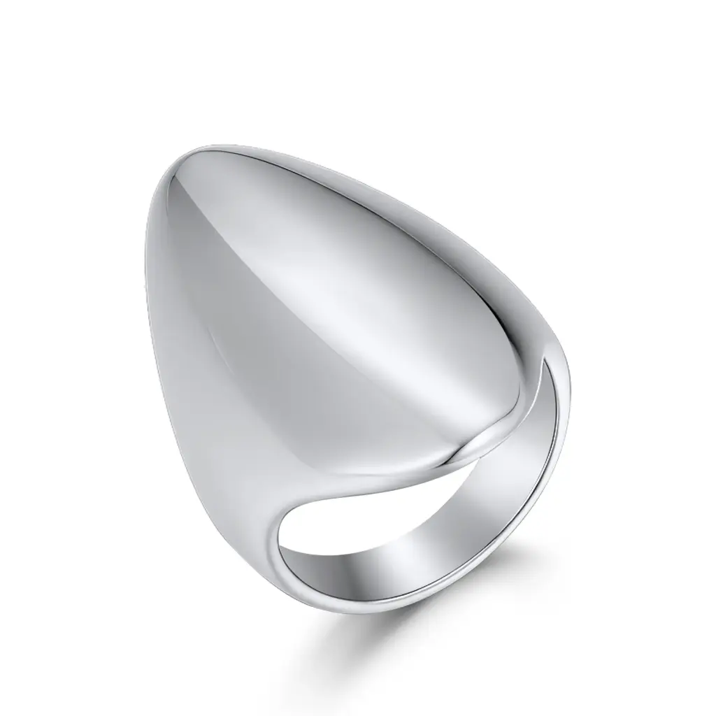  Modern Teardrop Statement Ring – Minimalist Fashion Jewelry DJ01R0134