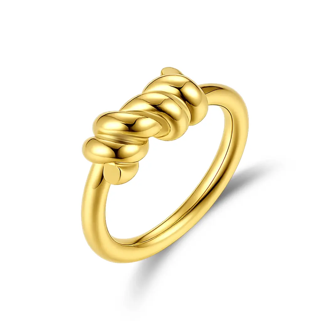 Premium Twisted Knot Gold Ring – Expert Custom Jewelry Manufacturer DJ01R0436