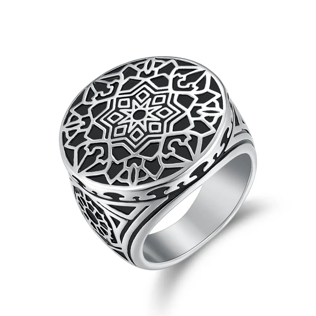 Premium Intricate Pattern Signet Ring – Expert Custom Jewelry Manufacturer DJ01R0465