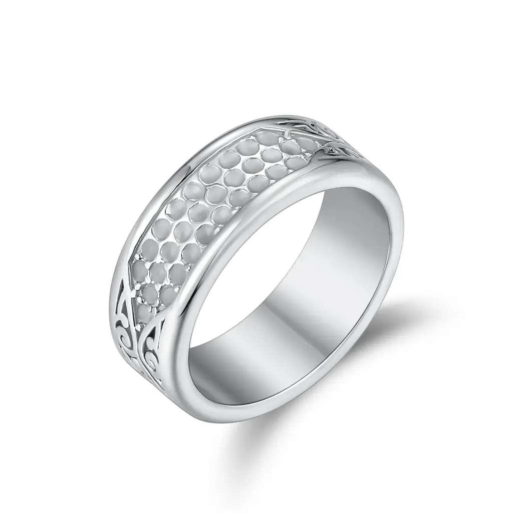 Premium Textured Band Ring – Expert Custom Jewelry Manufacturer DJ01R0572