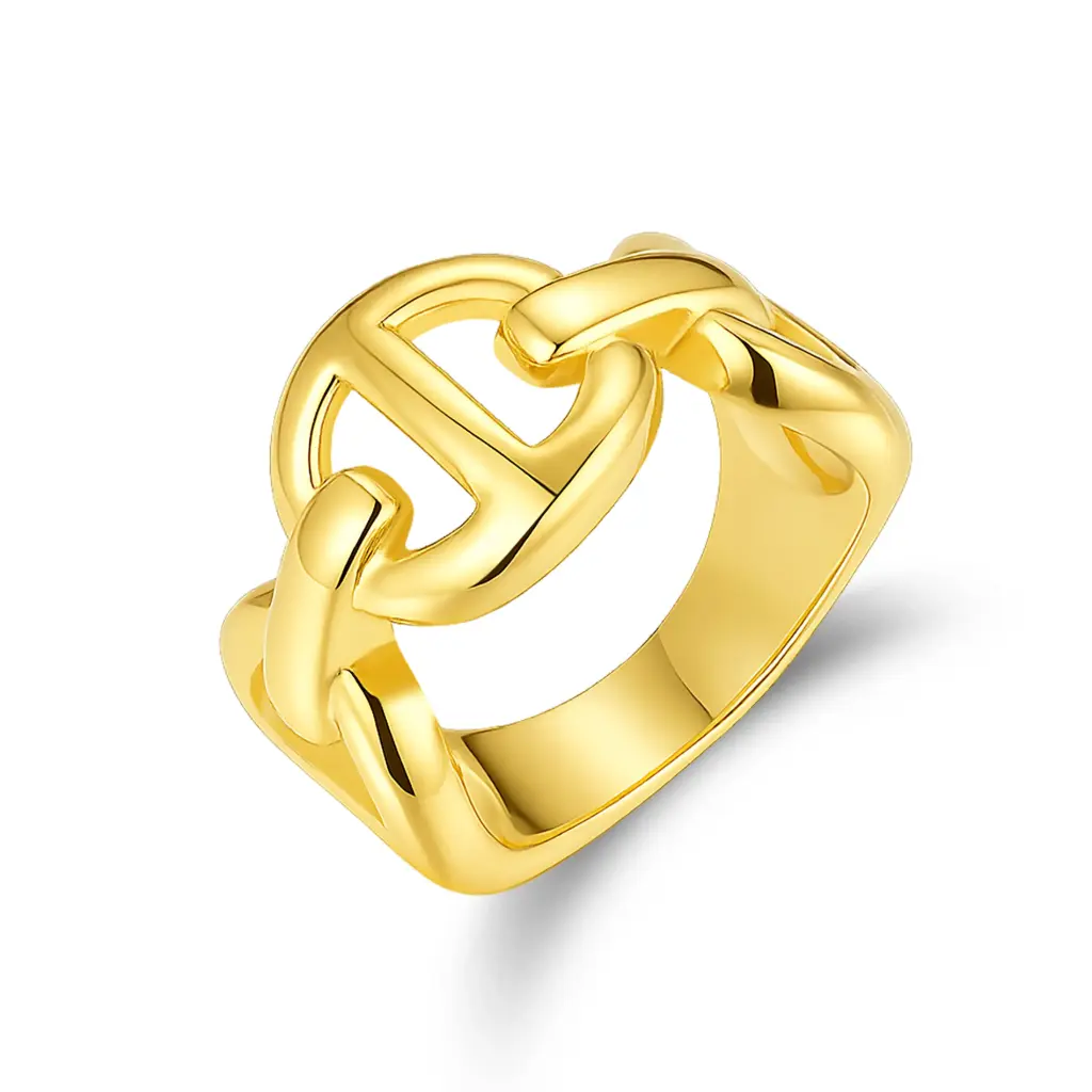 Wholesale Chain Link Gold Ring | Custom Jewelry Manufacturer DJ01R0599