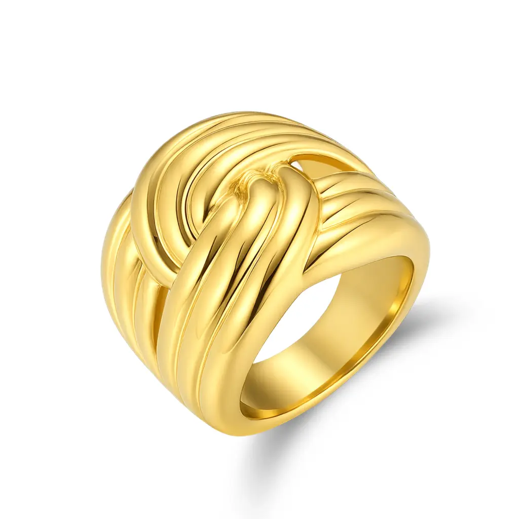 Wholesale Chunky Gold Ring | OEM Statement Ring Manufacturer DJ01R0681-1