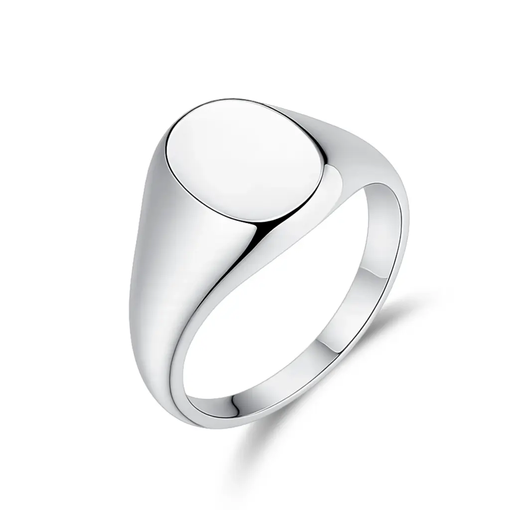 Wholesale Custom Oval Signet Ring | OEM Jewelry Manufacturer DJ01R0728