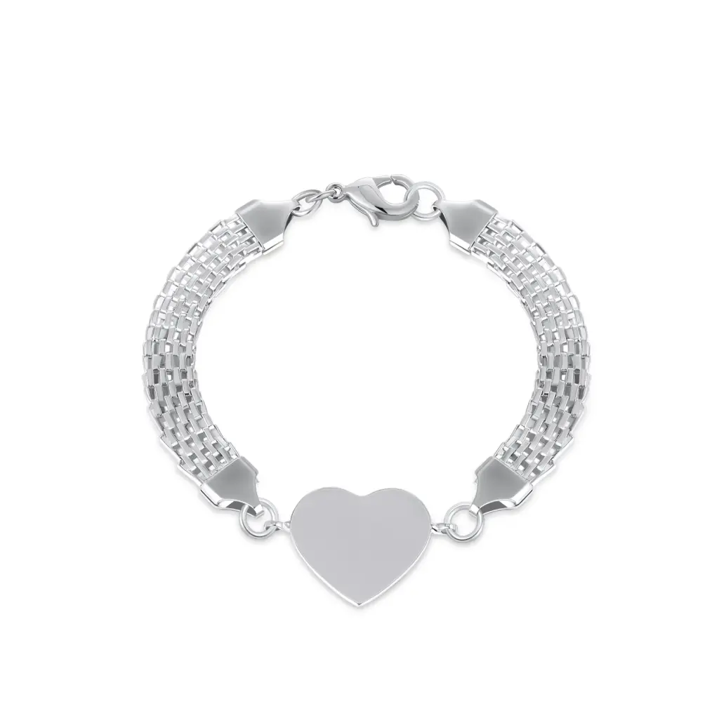Wholesale Silver Heart Bracelet | Custom Jewelry Manufacturer | Jinyi Jewelry JY09B0055