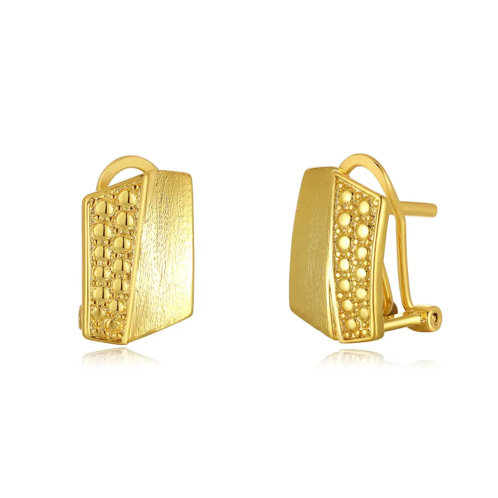 Wholesale Textured Gold Huggie Earrings | Jinyi Jewelry Factory JY09E0106