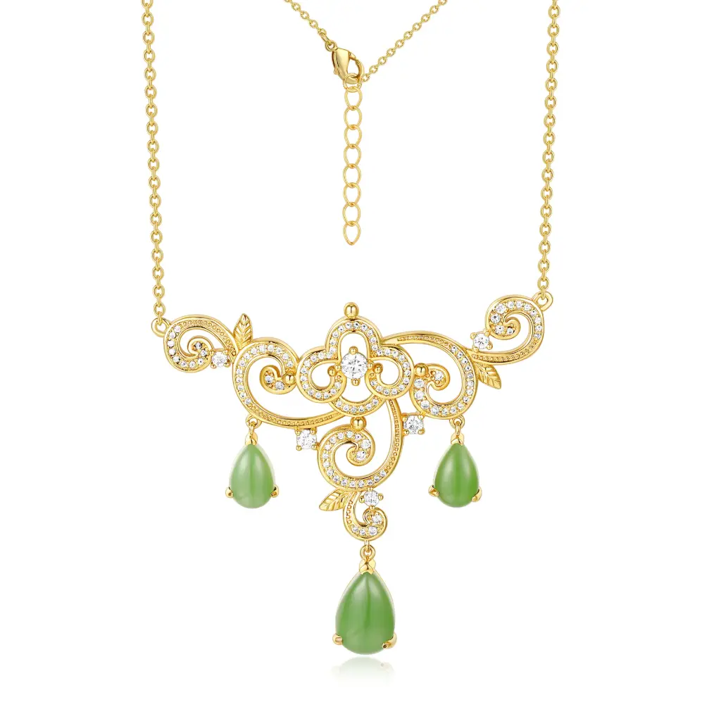 Wholesale Gold Filigree Statement Necklace | Jinyi Jewelry Factory JY09N0025